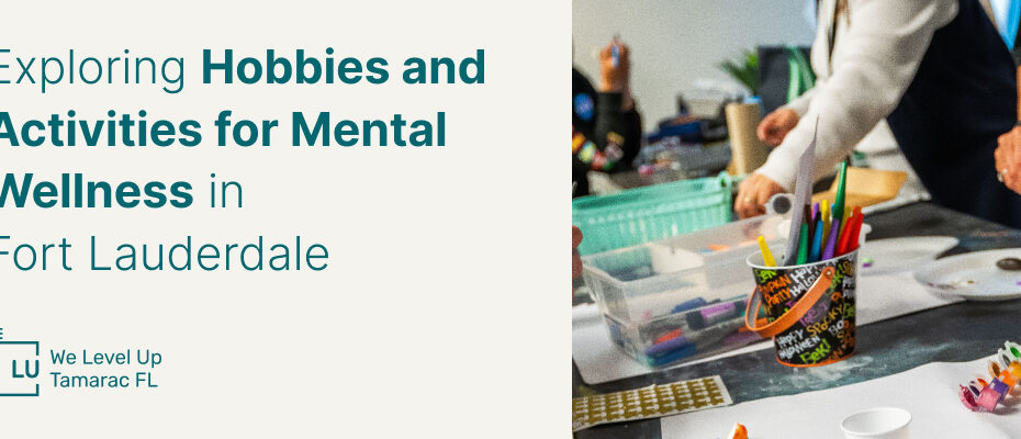 An arts and crafts table as one of the hobbies and activities for mental wellness