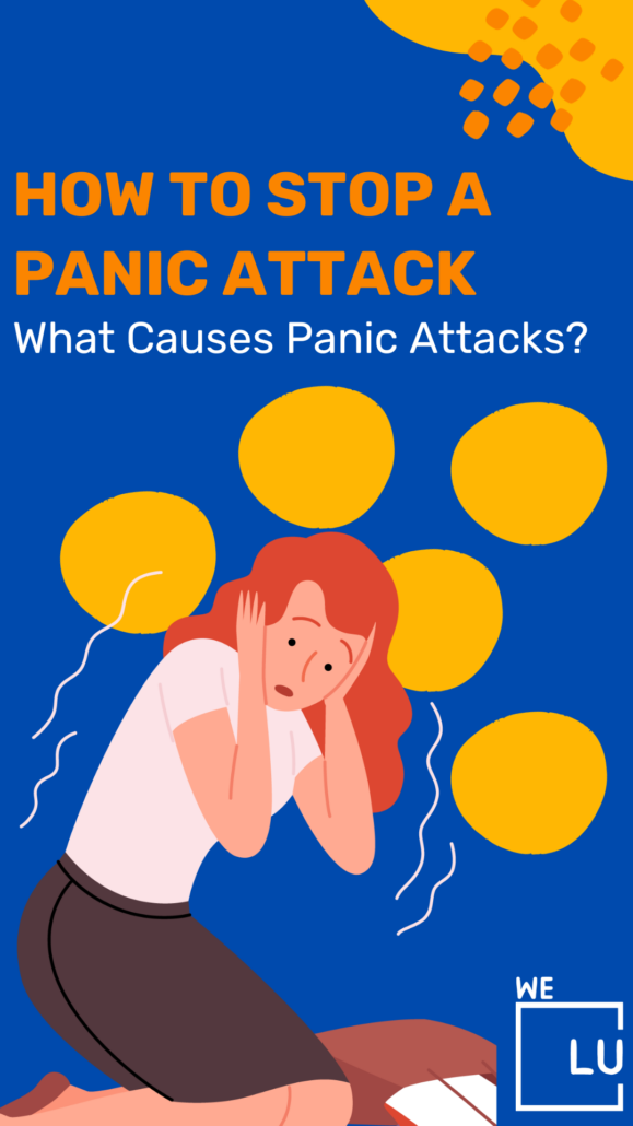 A panic attack is a sudden onset of intense fear or discomfort accompanied by physical symptoms such as rapid heartbeat, shortness of breath, sweating, trembling, and a sense of impending doom.