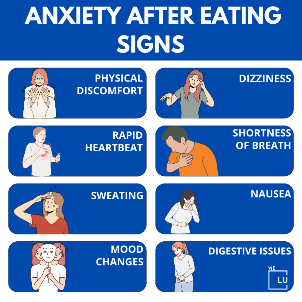 Consulting a doctor is helpful as they can diagnose the issue and recommend the best course of action for treatment if you're having panic attacks, stomach pain, or anxiety after eating.