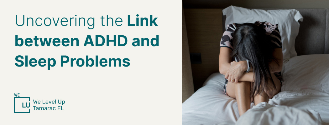 a woman having sleep problems caused by adhd