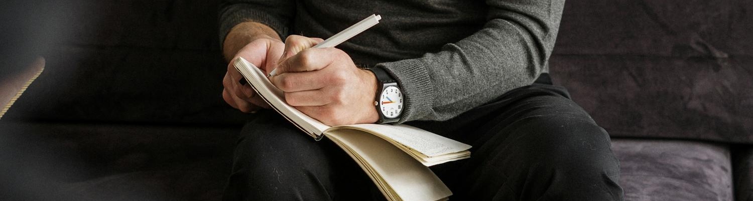 A therapist taking notes during a session at our residential mental health facility Florida residents rely on