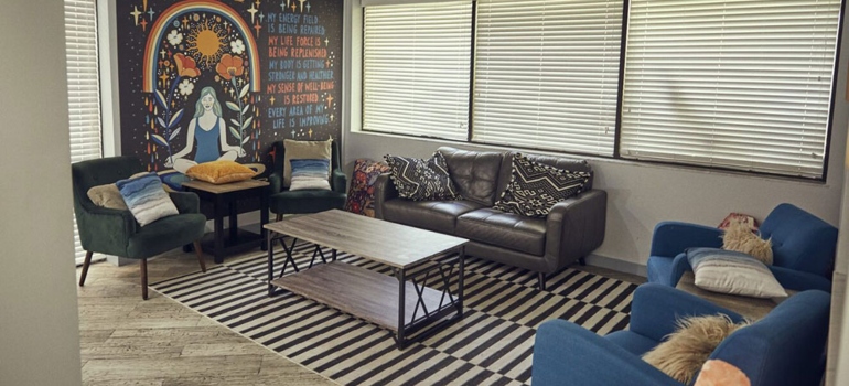 Common room in a WeLevelUp mental health center