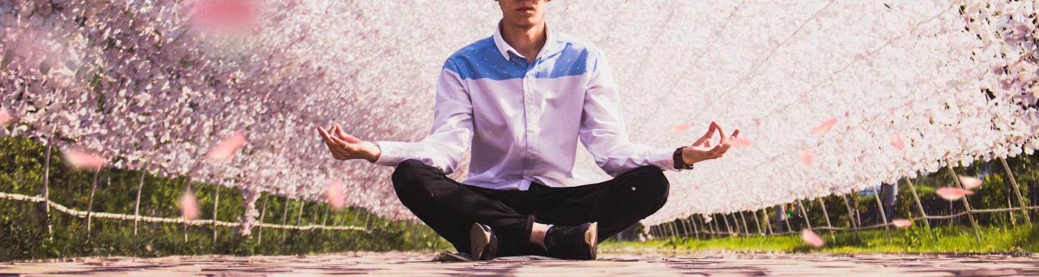 A person practicing meditation for ADHD. 