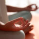 Hands in mediation position as a symbol of meditation for ADHD