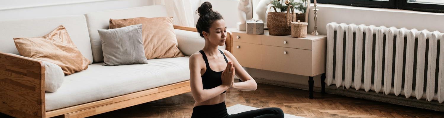 A person meditating